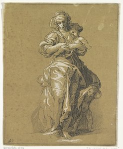 Carità con tre bambini da Frederick Bloemaert