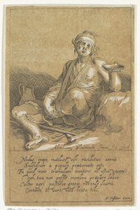 Mendicante zoppo con una ciotola da Frederick Bloemaert