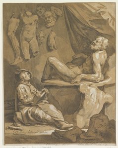 Pagina del titolo per: Abraham Bloemaert, Oorspronkelyk en vermaard konstryk tekenboek. Parte 1