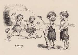 I nostri antenati antidiluviani di F Opper: Numero quarantasette (litografia)