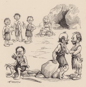 I nostri antenati antidiluviani di F Opper: Numero diciannove (litografia)