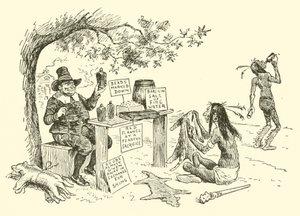 I Puritani barattano con gli Indiani da Frederick Burr Opper