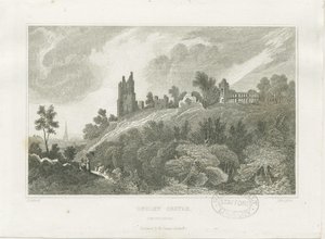 Castello di Dudley: incisione da Frederick Calvert