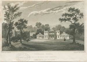 Tixall Hall (incisione) da Frederick Calvert