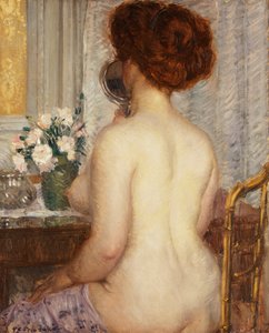 Donna al Tavolo da Toeletta da Frederick Carl Frieseke