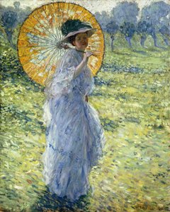 Donna con parasole, c.1906 da Frederick Carl Frieseke