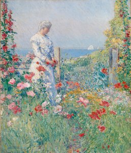 Nel giardino, Celia Thaxter nel suo giardino da Frederick Childe Hassam