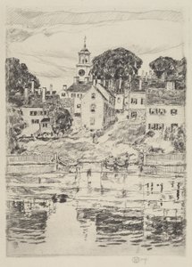 La torre della chiesa, Portsmouth, 1921 da Frederick Childe Hassam