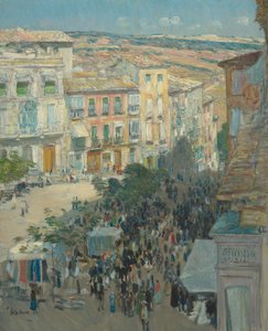Vista di una città del sud della Francia, 1910