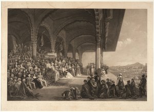 Il Durbar di Dussorah di Sua Altezza il Maharaja di Mysore da Frederick Christian Lewis