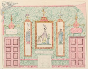 Elevazione del muro, probabilmente per la Sala dei Banchetti, Royal Pavilion, Brighton
