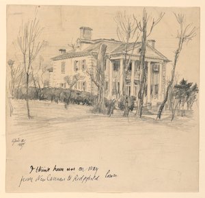 Casa del governatore Lounsbury, Main Street, Ridgefield, Conn. da Frederick Dielman