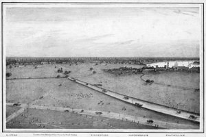 Panorama di Calcutta, India, c1840s da Frederick Fiebig