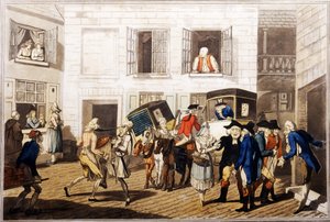 Cortile della locanda a Calais, pub. da William Holland, Londra, 1790