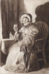 Mrs Gamp da Martin Chuzzlewit, di Charles Dickens da Frederick George Lewin