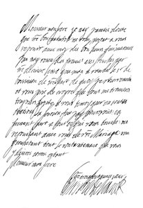 Lettera di Henrietta Maria, Regina di Carlo I, XVII secolo (1865) da Frederick George Netherclift