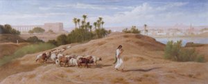 Un pastore di capre vicino al Cairo