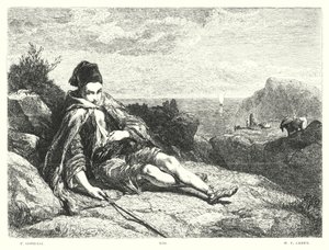 Childe Harold di Lord Byron, Canto II, Stanza 52 da Frederick Goodall