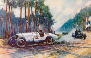 Il primo successo americano in un Gran Premio avvenne quando la Duesenberg di Jimmy Murphy ebbe successo a Le Mans nel 1921 da Frederick Gordon (after) Crosby