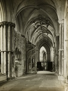 Cattedrale di Ely: Navata nord del coro verso ovest da Frederick H. Evans