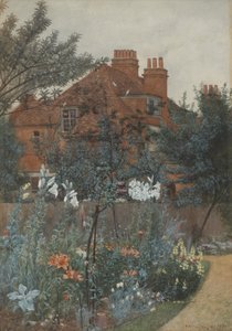 Vista di un giardino a Bedford Park da Frederick Hamilton Jackson