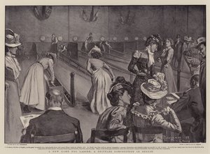 Un nuovo gioco per signore, una competizione di birilli a Berlino da Frederick Henry Townsend