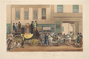 Coaching: Il Blenheim, partenza dallo Star Hotel, Oxford da Frederick James Havell