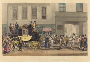 Il Blenheim, Lasciando lo Star Hotel, Oxford da Frederick James Havell after George Havell