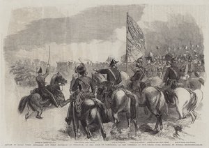 Revisione della Royal Horse Artillery e delle Field Batteries a Woolwich, dal Duca di Cambridge, alla presenza del Granduca Michele di Russia