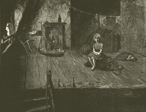 Bambini poveri in una soffitta da Frederick L. Bernard