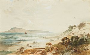 Vista di Portland e del castello di Sandsfoot, Dorset da Frederick Lee Bridell