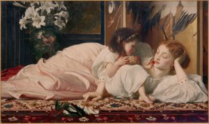 Madre con bambino (ciliegie) da Frederick Lord Leighton