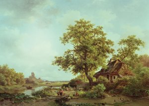 Paesaggio boscoso da Frederick Marianus Kruseman