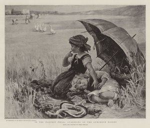 Nel campo di raccolta, guardiani del cesto del pranzo da Frederick Morgan