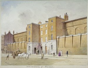 Veduta della prigione di Whitecross Street per debitori, Londra, c. 1840 da Frederick Napoleon Shepherd