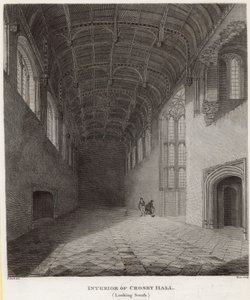 Interno di Crosby Hall, vista verso sud da Frederick Nash