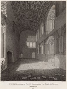 Interno di parte di Crosby Hall da Frederick Nash
