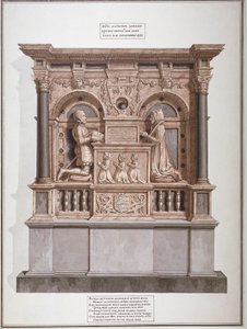 Monumento a Richard Allington nella Rolls Chapel, Chancery Lane, City of London, 1800