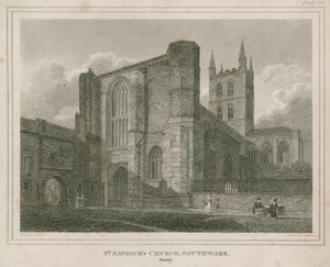 Chiesa di San Salvatore, Southwark, Surrey da Frederick Nash