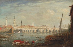 Il Monumento e il Ponte di Londra da Frederick Nash