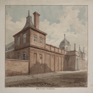 Veduta del British Museum, Holborn, c.1807 da Frederick Nash