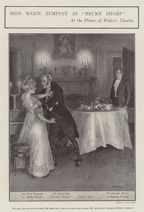 Miss Marie Tempest come Becky Sharp al Prince of Wales