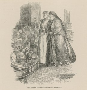 La regina che sceglie i regali di Natale da Frederick Pegram