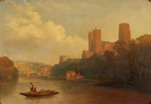 Durham dal fiume da Frederick Richard (manner of) Lee
