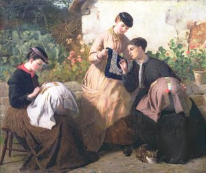 Una manifattura di pizzo di Honiton, c.1869