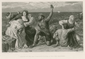 Pirati del Mediterraneo che giocano a dadi per i prigionieri