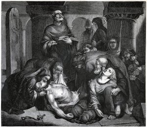 La Sepoltura di Harold a Waltham Abbey, 1847