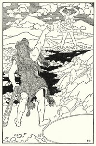 Ercole vide il volto del gigante con tutte le sue enormi caratteristiche da Frederick Richardson