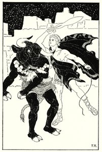 Seguì la lotta più terribile tra Teseo e il Minotauro che sia mai avvenuta da Frederick Richardson