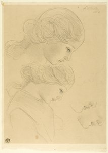 Schizzi di profilo di donna